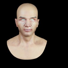 (SF-N1) crossdress cosplay realistic human face silicone male full head mask fetish wear